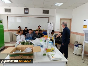 کارگاه کشت بافت گیاهی با حضور مدرس دوره جناب آقای دکتر میر معصومی عضو هیئت علمی دانشگاه تهران در دانشکده ملی مهارت کشاورزی پاکدشت برگزار گردید. 2