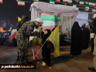 اهدای  ۵۰۰ شاخه گل آفتابگران  در بین حاضرین در تجمعات شبانه 5