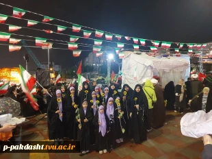 اهدای  ۵۰۰ شاخه گل آفتابگران  در بین حاضرین در تجمعات شبانه 6
