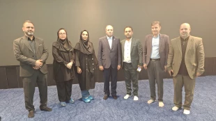 حضور دکتر پورجوان ریاست محترم دانشکده به همراه معاون محترم آقای دکتر اسلامی واساتید محترم در رصد خانه وزارت جهاد کشاورزی با حضور وزیر محترم وزارت جهاد کشاورزی 9